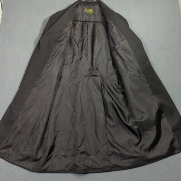 Scully Coat Men's 40 Black Frock Coat Western Notched Label Silver Tone Buttons - Picture 15 of 16